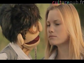 First kiss ever with beautiful young blonde preppie