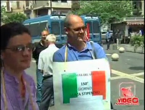 Napoli - Protesta dipendenti della ex Jacorossi e Tess
