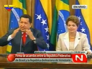 Chávez en Brasilia  Tenemos el desafío de hacer de Suramérica una zona de paz y sin miseria