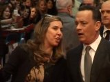 Tom Hanks goes solo at London premiere