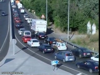 Atasco en la A-2 tras un accidente