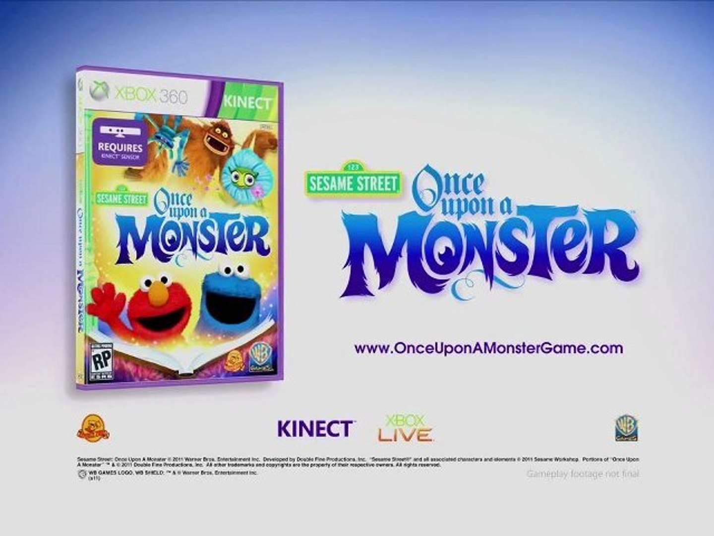 Sesame Street : Once Upon a Monster - E3 2011 Trailer [HD] - Vidéo  Dailymotion