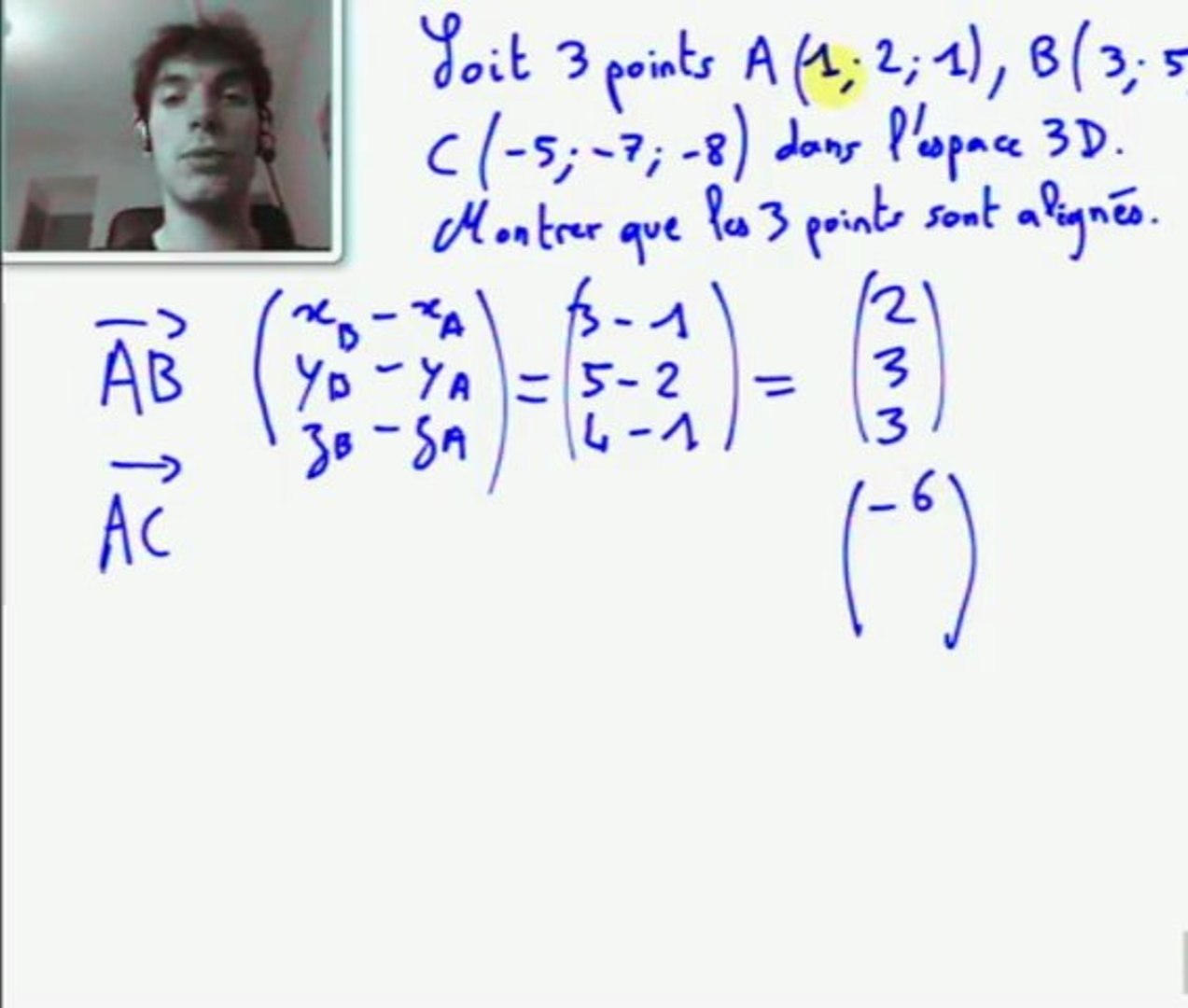 Comment Demontrer Que 3 Points Sont Alignes Vecteurs 1ère S Démontrer que 3 points sont alignés - Vidéo Dailymotion