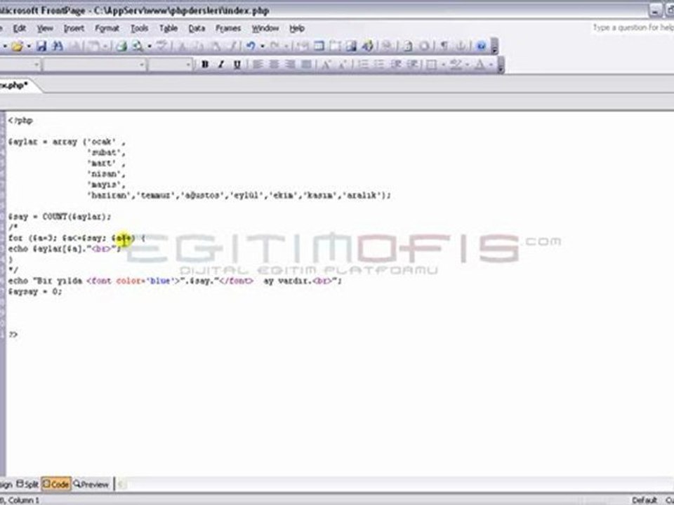 Php Ders 11 - While Döngüsü