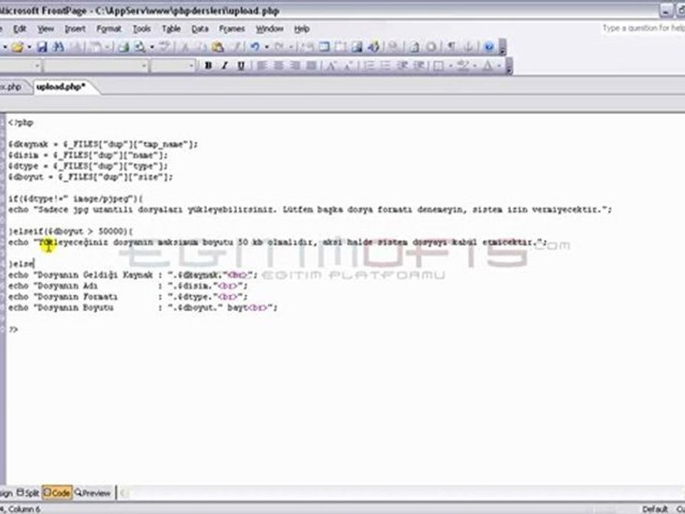 Php Ders 39 - Dosya Upload Bilgi Alma 2