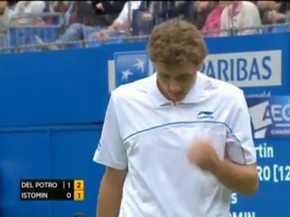 Queens - Del Potro in Runde 2