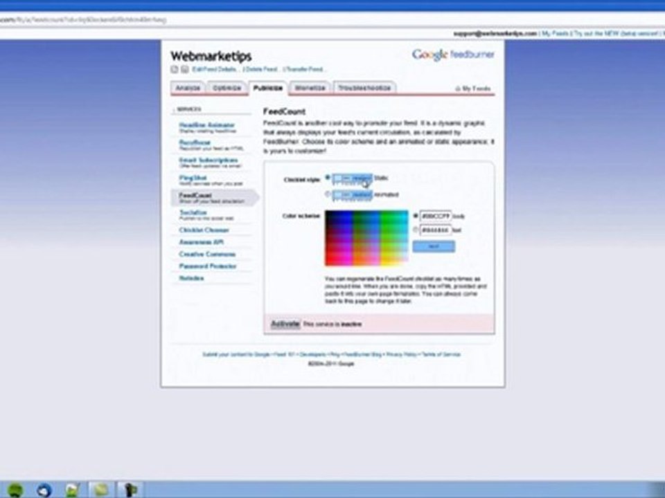 Créer un flux RSS avec Feedburner