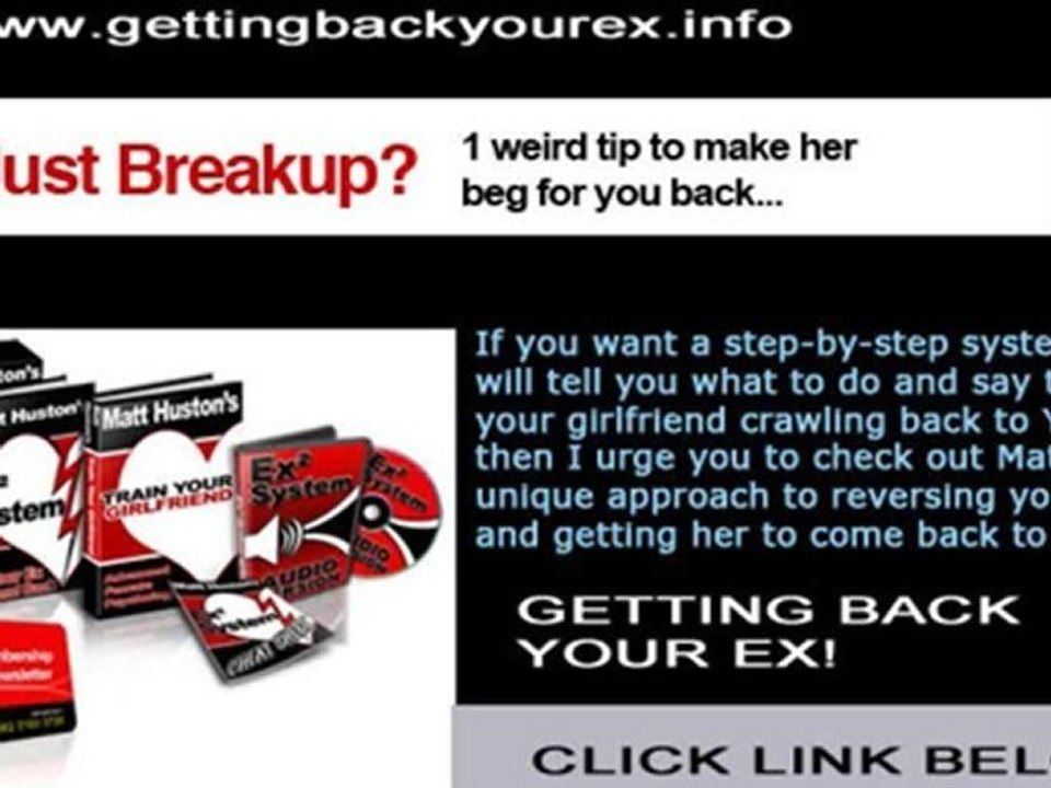 Ways to get a girlfriend back