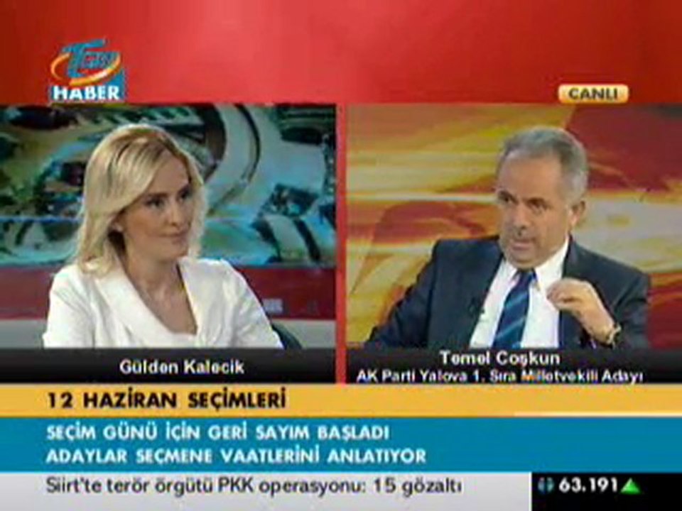 AK PARTİ YALOVA MİLLETVEKİLİ ADAYI TEMEL COŞKUN'UN TGRTHABER KONUŞMASI