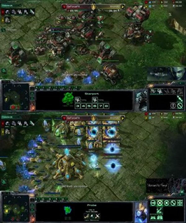 [SC2] GeForceFX Vs Anomaly : Views of 2 players Starcraft II :