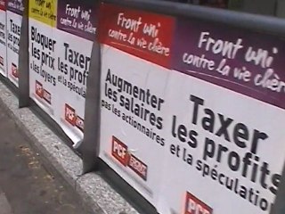 Rassemblement "Front uni contre la vie chère" devant le ministère des finances