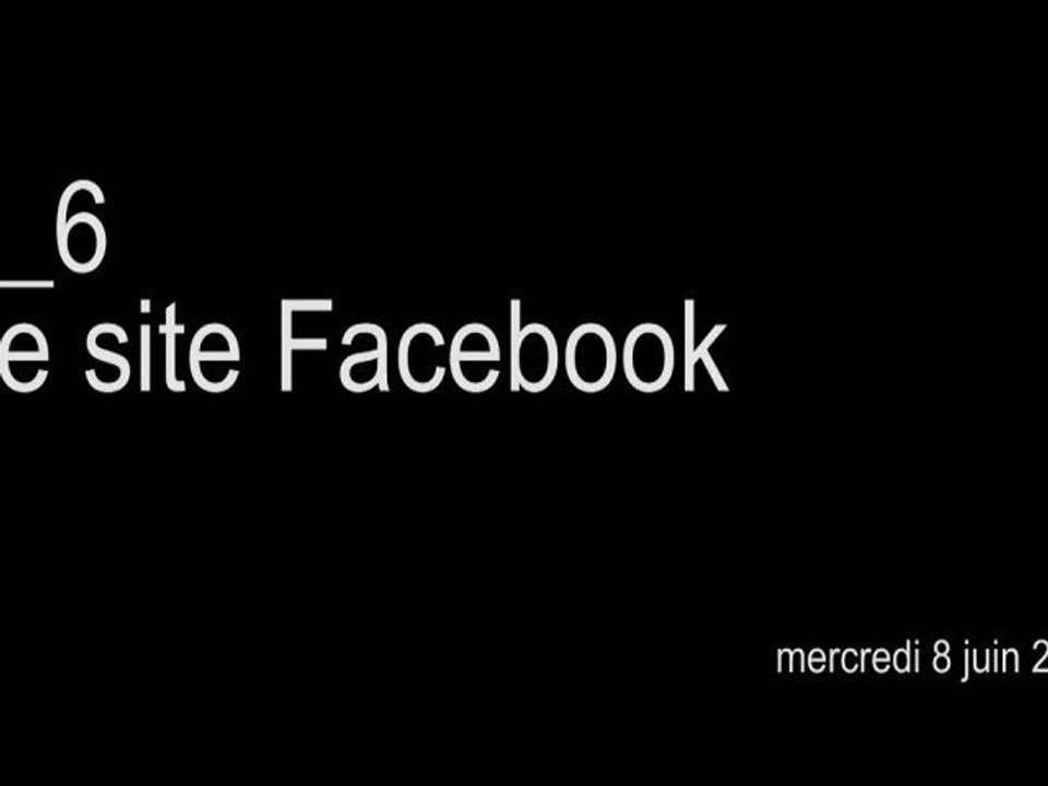 #_6 Le site Facebook - De Vous à Moi.