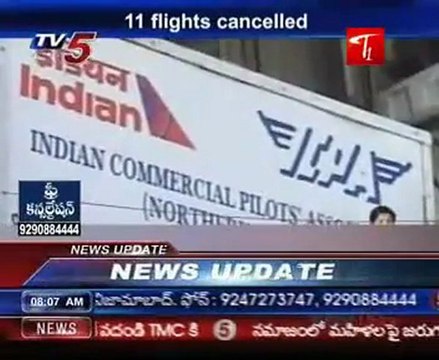 Section of Al pilots on strike, 11 flights cancelled