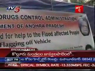 relief materials left for flood-hit areas