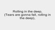 Rolling in the deep Adele acoustic guitar instrumental w/o guide backing track karaoke minus one lyrics cover version