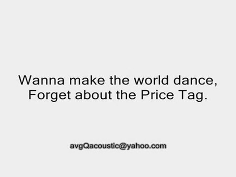 price tag jessie J acoustic guitar instrumental lyrics backing track karaoke minus one cover version