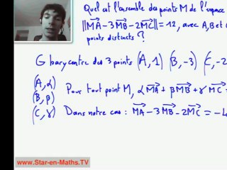 1ère S Barycentre, ensemble de points
