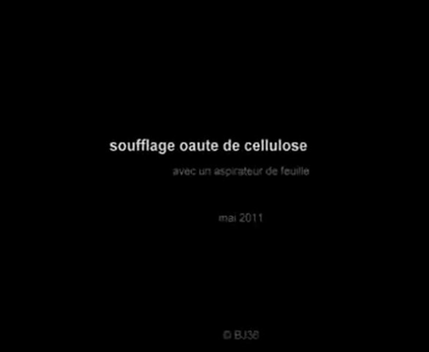 Soufflage ouate de cellulose avec un souffleur de feuille