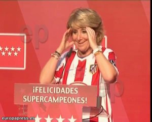 Aguirre y Cerezo celebran la victoria del Atleti