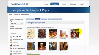 How to setup Sweepstakes Tab on your Facebook Page using SocialAppsHQ.