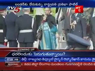 President Pratibha Patil arrives in London