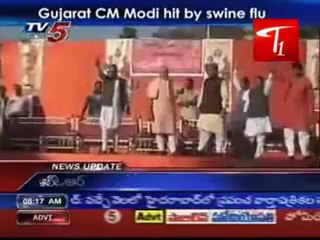 Gujarat CM Modi hit by swine flu