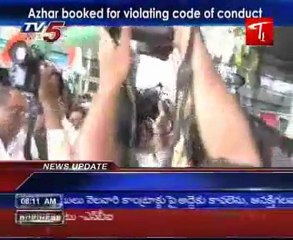 Azhar booked for violating code of conduct