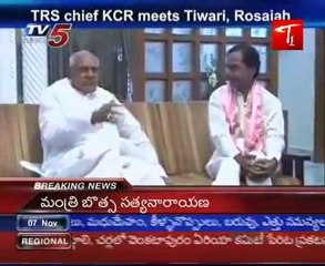 TRS chief KCR meets  Rosaiah