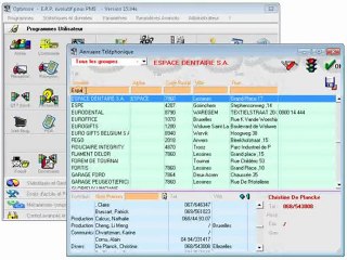 Annuaire: Rechercher un destinataire - Optimizze - ERP - V12