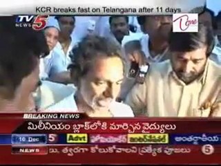 TRS Chief Breaks his fast with Lemon juice after 11 days