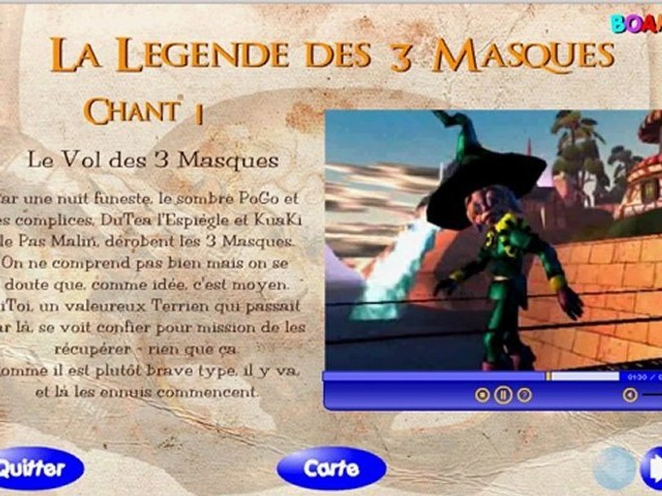 La legende des 3 masque