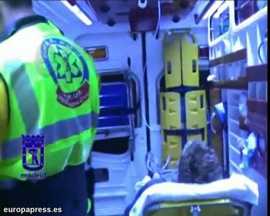 Siete intoxicados en un incendio en Madrid