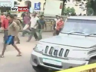 Elephants Go On Rampage indischen Stadt Mysore.