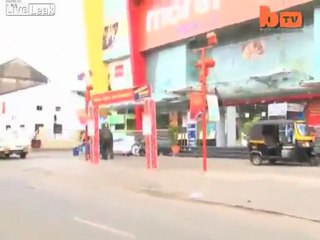 Indische Elefanten geht auf eine gewalttätige Randale