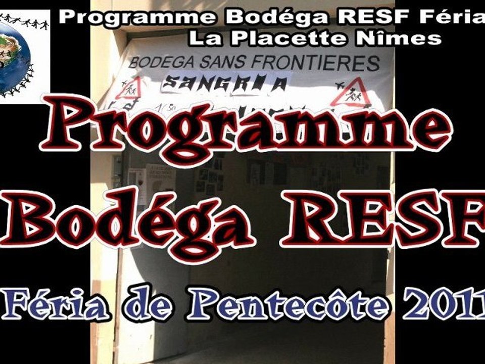 Féria Nîmes pentecôte  2011 programme bodéga resf30