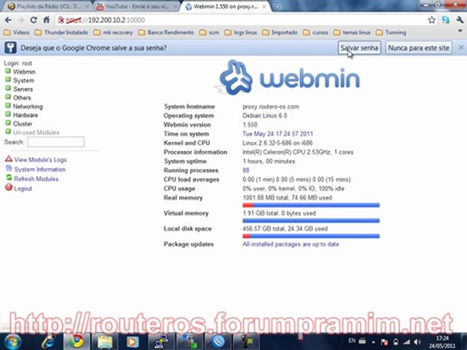 finalizando a instalacao du thunder cache 3.1