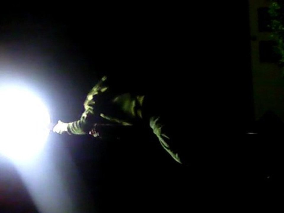 Chute d'un lampadaire