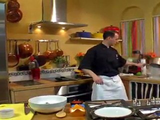 Chef Joe Ciminera cooks with pasta
