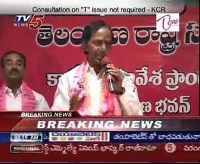 Consultation on Telangana issue not required - KCR