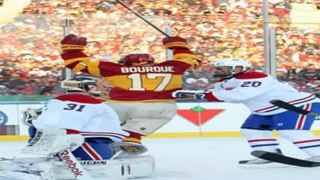 Bourque nets 2 goals for Flames, beat Montreal Canadiens in 2011 Heritage classic!