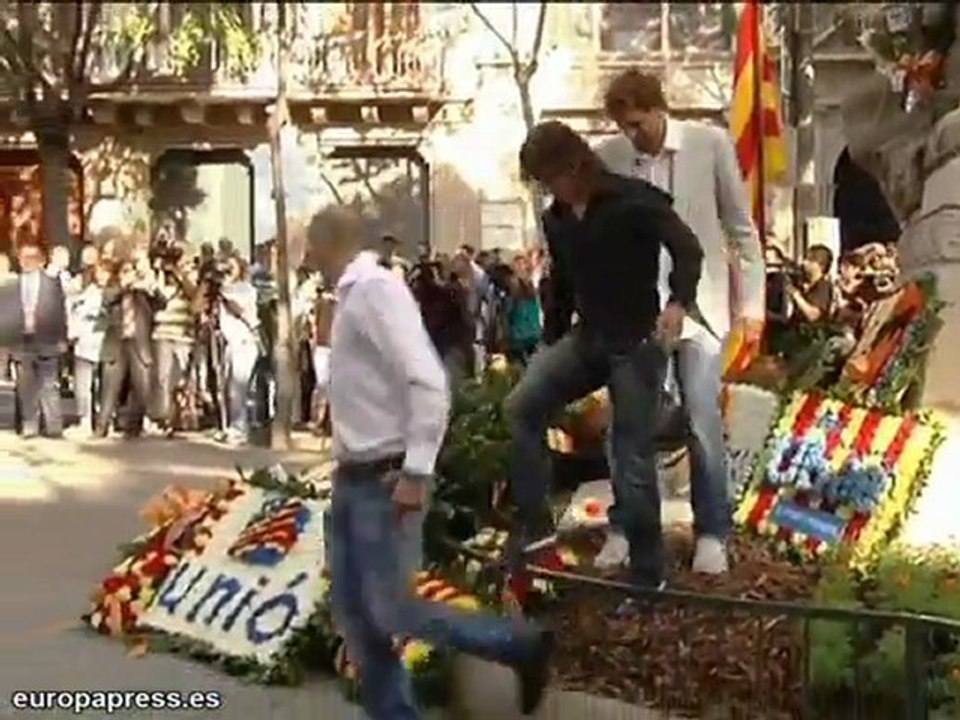 Ofrenda floral del FCB por la Diada