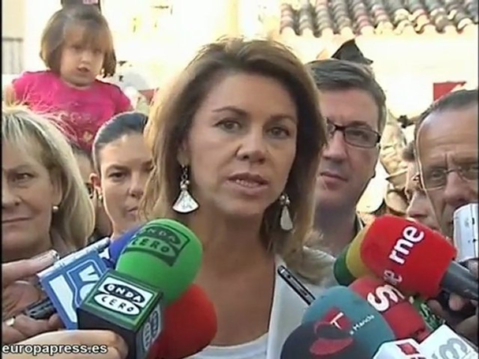 Cospedal pide "sacrificios" a Zapatero