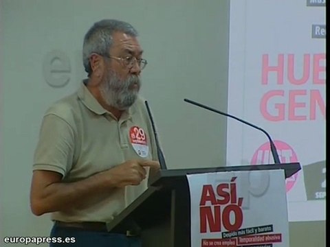Méndez y Toxo llaman a secundar la huelga del 29-S