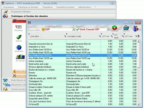 Stocks & Lots: Rechercher un article sans quantité Optimizze - ERP - V12