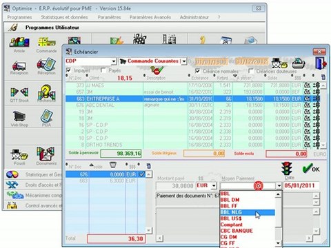 Echéancier: Présentation Optimizze - ERP - V12