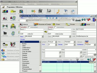 Destinataires: Créer une personne de contact Optimizze - ERP - V12