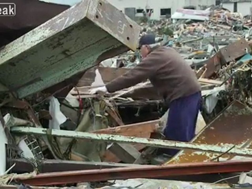 Aftermath von Tsunami in Otsuchi, Japan