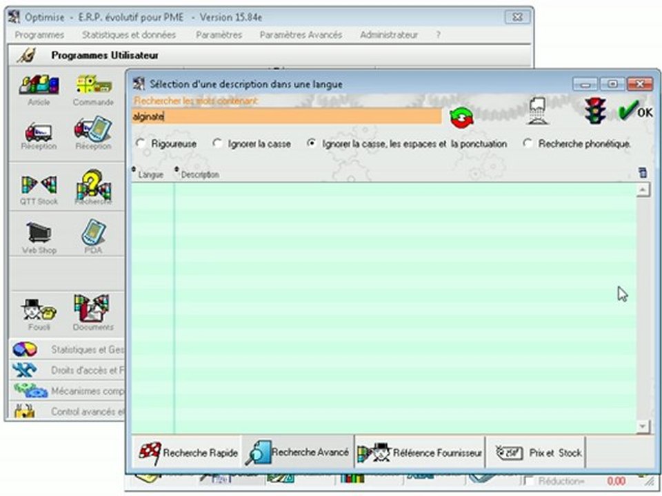 Documents: Encoder par recherche avancée (module avancé) Optimizze - ERP - V12