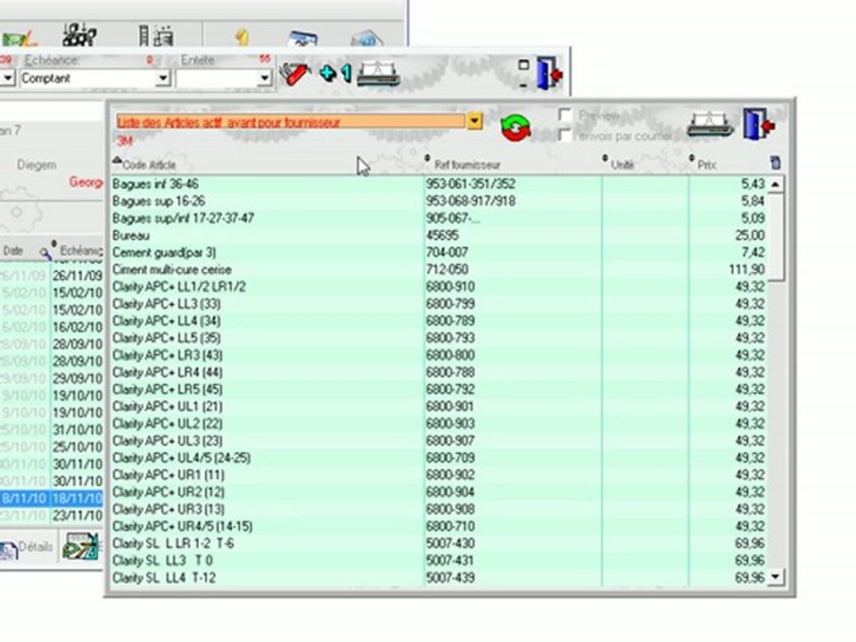 Documents: Lister les articles par fournisseur (module avancé) Optimizze - ERP - V12