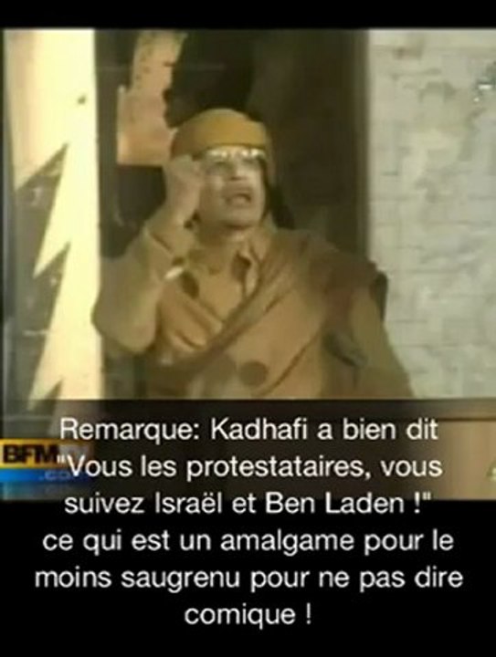 KADHAFI ET LA CENSURE MERDIATIQUE DE SES PROPOS